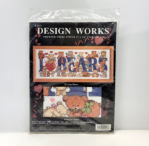 Design Works Cross Stitch Kit I Love Bears 9257 Teddy Bears 9 x 22 NEW Sealed - $12.97