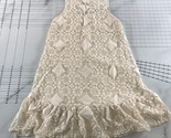 Floreat Tank Dress Womens 6 White Lined Lace Design Sheer Peplum Ruffled - £23.35 GBP