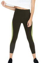 NWT Women&#39;s Spanx 7/8 Contour Stripe Active Wear Leggings Sz in Olive Sz XL - $69.29