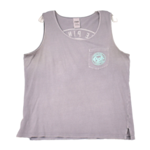 Pink by Victoria Secret Grey Sleeveless Tee Shirt Front Pocket Size Large - $14.19