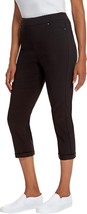 Mario Serrani Womens Roll Cuff Capri Pants Size Large Color Black - £31.58 GBP