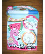 NEW Imagine Ink Pool Party Magic Ink Color &amp; Sticker Activity Book 14 pages - £2.31 GBP