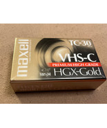 Maxell TC-30 HGX-Gold High Grade VHS-C Videotape Cassette Tape New &amp; Sealed - £7.86 GBP