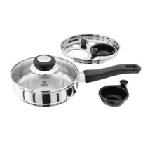 Judge 2-Cup Egg Poacher, Silver, 2 cm  - €124,31 EUR