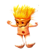 Naked Troll Doll with Mask Face &amp; Yellow Hair Vintage Collectible - $13.22