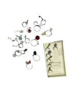 wine Bottle charms wine Party  drink cocktail markers box various array ... - $10.54