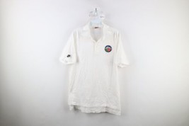 Vintage 80s Nike Mens Large Distressed Spell Out Collared Golf Polo Shirt White - £30.97 GBP