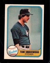 1981 Fleer #97 Tom Underwood Nm Yankees *X104353 - £0.94 GBP