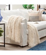 Chanasya Super Soft Fuzzy Shaggy Faux Fur Throw Blanket - Chic Design Snuggly - $47.99
