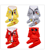 3pcs Kids Baby Boys Girl Cartoon Mickey Mouse Hooded Coat+Tops+Pants Clo... - $21.93 CAD