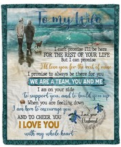 Old Couple Love Fleece Blanket Gift For Wife From Husband Beach Turtles Blankets - £28.60 GBP+