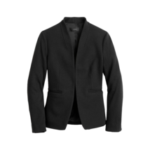 NWT J.Crew Tall Going Out Blazer in Black Stretch Twill Open Front Jacket 12T - £78.84 GBP