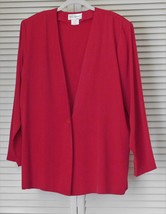 Susan Graver S.G. Sport One Button Jacket MEDIUM Red - $39.99