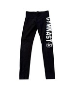 Justice Gymnast Black Leggings Girls 10 Gymwear &quot;Gymnast&quot; Leg Print - €12,42 EUR