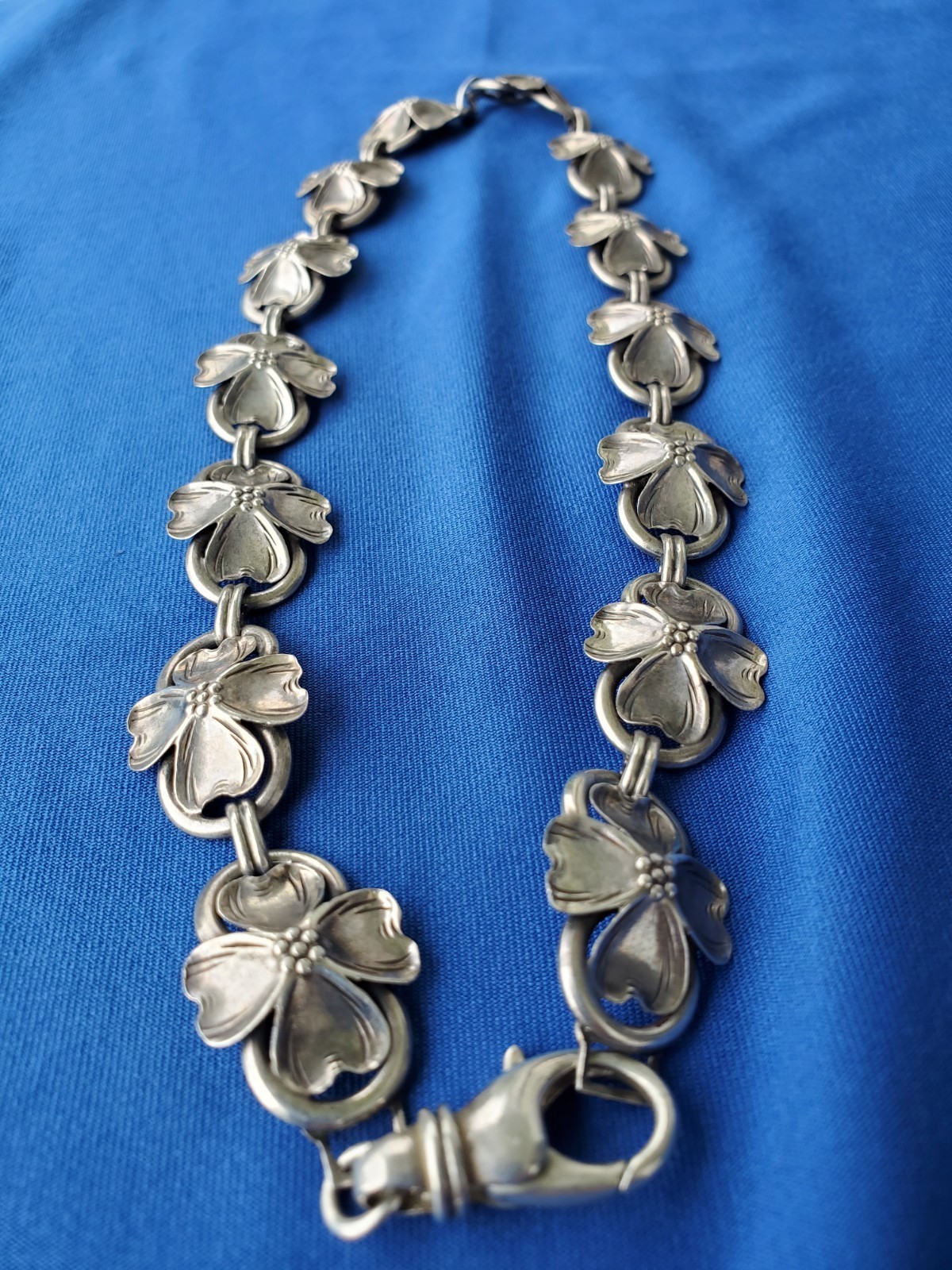 DANECRAFT 925 Sterling Silver Antique Art Deco Ornate Book Chain Necklace 16" Item image 12