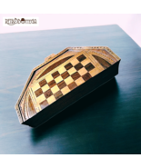 Balinese Chessboard Chest Made of Finely Hand Carved Teak Wood - $3,390.58 MXN
