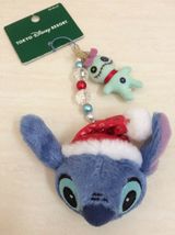 Tokyo Disney Resort Lilo Stitch, Scrump Plush Doll Strap. Christmas Theme. RARE - £19.95 GBP
