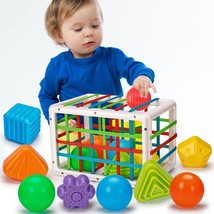 Montessori Toys For Babies 6-12 Months 1 Year Old Shape Sorter Cause And Effect  - £29.87 GBP