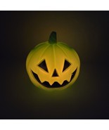 Halloween Green Pumpkin Blow Mold Jack O Lantern Light Up Decoration - $14.80