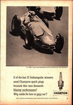 1961 Race Car Champion Spark Plugs A.J. Foyt Jr. Vintage Art Print Ad c8 - £21.51 GBP