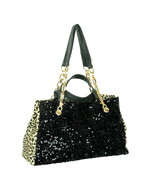 [My Love] Stylish Black Four Carrying Handles Bag Handbag - $35.99