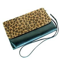 [My Way] Leopard Fur An Strap Handbag - $20.99