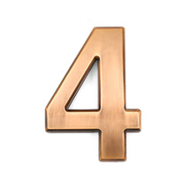 House Number (4) 4&quot; Inch Bronze Abs Plastic Outdoor Apartment Mailbox - £10.41 GBP