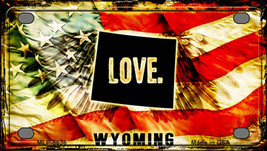 Wyoming Love Novelty Mini Metal License Plate Tag - £11.91 GBP