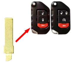 2018-2025 Jeep Wrangler Gladiator / Remote Flip Key Blade / PN: OHT1130261 - $131.35 MXN