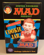Mad Magazine Alfred E. Newman Cookie Jar Vtg Clay Art &quot;What Me Worry&quot; New In Box - £154.17 GBP