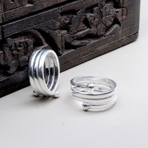Cute Ethnic Real 925 Silver Toe Rings Indian Handmade bichia foot ring - $26.59