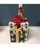 Vtg Lenox 2002 Holiday Rudolph The Red Nosed Reindeer Cookie Jar with Lid - $43.23 CAD