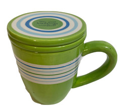 DaySpring Tea Cup with Infuser 3 Pieces May Your Blessings Overflow Green - $10.71