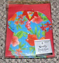 Novelty Invitations Hawaiian Shirt Party Birthday Celebration Set of 8 Amscan - £5.29 GBP