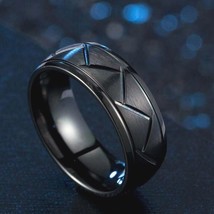 Black Ring Comfort Fit Plain Wedding Band Men&#39;s Women&#39;s Jewelry Stainless Steel - £7.06 GBP