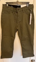 Womens Liz Claiborne Green Mid Rise Sara Crop Comfort Waist Pants Size 8... - $24.74