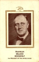 Postcard Collectors Club Of AMERICA-FRANKLIN Delano Roosevelt 31st Us Pres. BK51 - £3.50 GBP