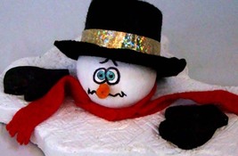 Worried Melting Snowman Holiday Decor - $26.00