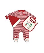 My First Christmas Fun at Grandma&#39;s Sleeper, Hat and Bib Set, Size 3 Months - $182.12 MXN