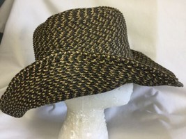 Nine &amp; Co Nine West Women Brown Woven Sun Hat Beach Wired Edge  One Size - $24.74