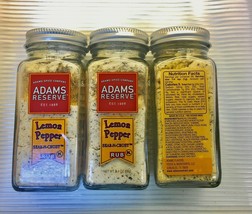 Adams Reserve Lemon Pepper Seasoning 3 Pack Bundle With DMC Branded Spic... - $35.61