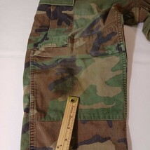 Military Woodland Camouflage Straight Leg Cargo Pants Men's Size Medium Regular image 4