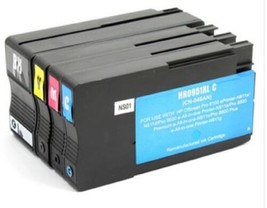 Compatible with HP950XL BK / HP951XL C/M/Y Rem. Ink Cartridge Combo - - £45.46 GBP