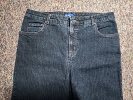 Kim Rogers Straight Leg Jeans Women&#39;s Size 32x37 Denim Blue Cotton Blend   - £6.69 GBP