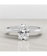 1.03 CT&#39;s OVAL Cut E VVS2 Lab Grown CVD Diamond Ring Solitaire 14k White... - $1,126.89 CAD