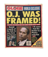 Globe Tabloid 1994 OJ Simpson Jackie Kennedy Cindy Landon Andrea Jaeger - $24.39 CAD