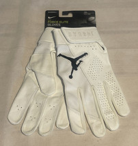 NIKE JORDAN FORCE ELITE BATTING GLOVES PROMO MOOKIE BETTS WHITE/BLACK Sz... - £121.21 GBP