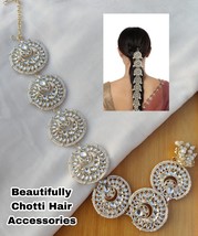 Joharibazar Adjustable Ethnic Bridal Hair Choti Accessories Kundan Jewel... - £27.63 GBP