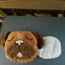 Stuffed Dog Face Pillow With Microwaveable Pouch Inside-Heat For Ouchies - £3.99 GBP
