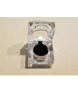 Clear Plastic Diamond Cut Ring Presentation Box Holder w/ Black Velvet I... - £7.74 GBP